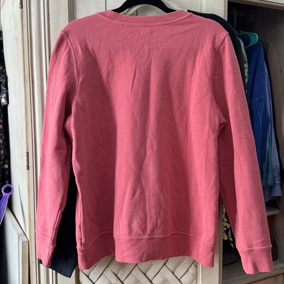 L.L. Bean Coral Fleece Crewneck Sweatshirt - Picture 3 of 4